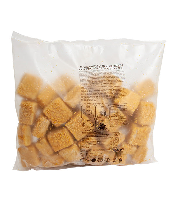 MOZZARELLA IN CARROZZA PROSCIUTTO COTTO GR 20 SOAVEGEL KG 1
