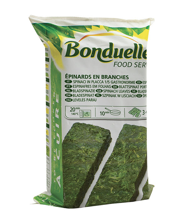 SPINACI FOGLIA 1/5 GASTRO PLACCA BONDUELLE KG 2,5
