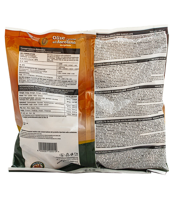 OLIVE ASCOLANE RIPIENO EXTRA PZ 55/60 L'ASCOLANA KG 1
