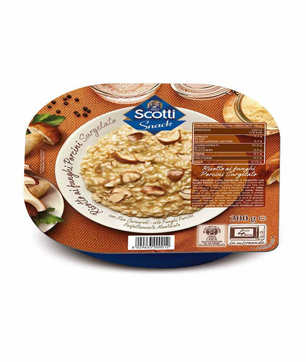 Risotto ai funghi porcini Riso Scotti.