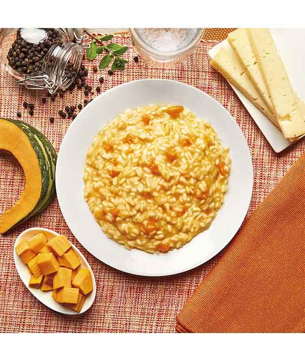 Risotto zucca e Asiago Riso Scotti.