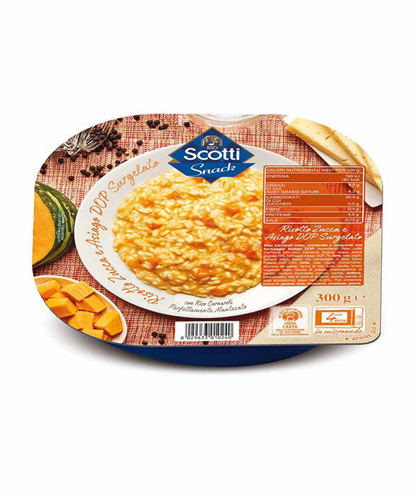 Risotto zucca e Asiago Riso Scotti.