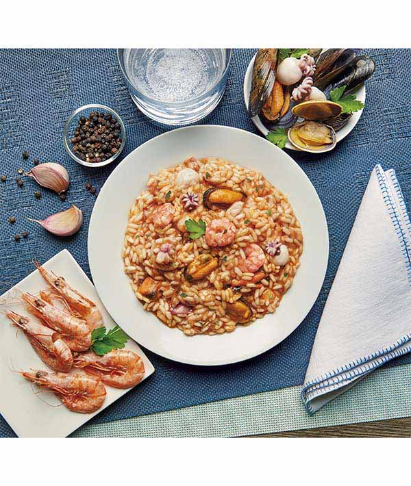 Risotto di mare al pomodoro Riso Scotti.