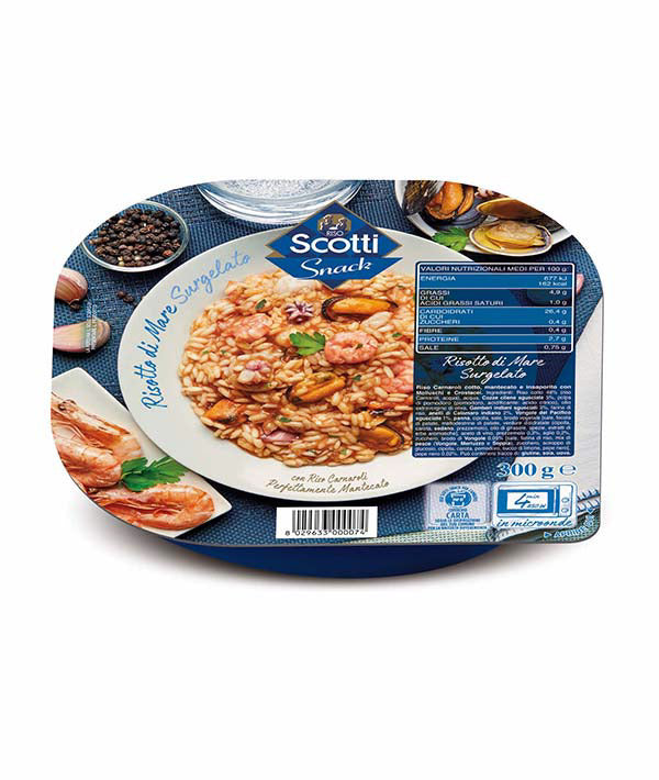 Risotto di mare al pomodoro Riso Scotti.