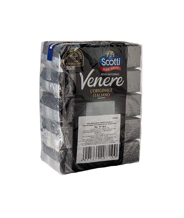 RISO NERO VENERE INTEGRALE PZ 5X1 SOTTOVUOTO SCOTTI KG 5