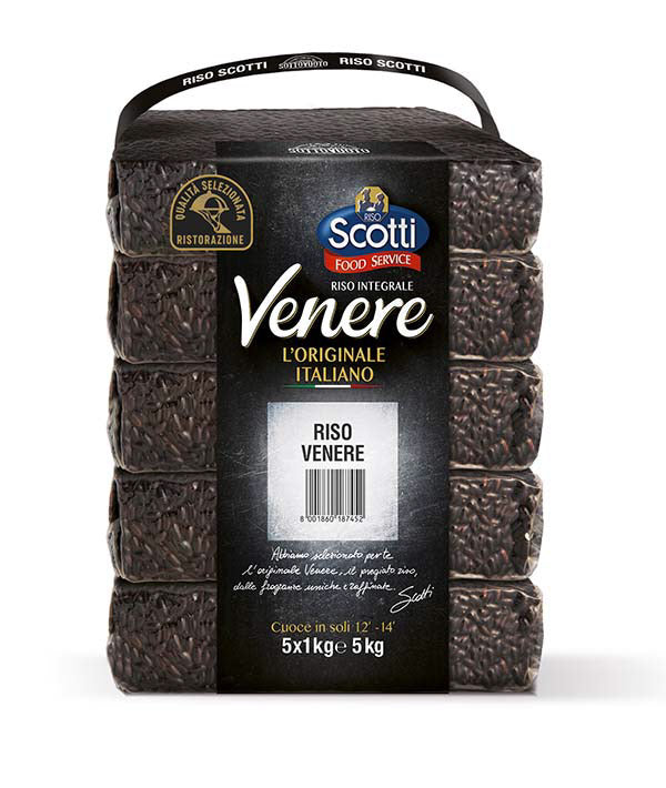 RISO NERO VENERE INTEGRALE PZ 5X1 SOTTOVUOTO SCOTTI KG 5