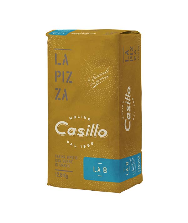 FARINA 0 CON GERME LA 8 PIZZA W300 CASILLO KG 12,5