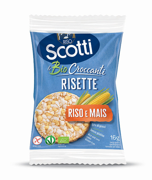 GALLETTE DI RISO/MAIS BIO GR 16 MONOPORZIONE SCOTTI PZ 64