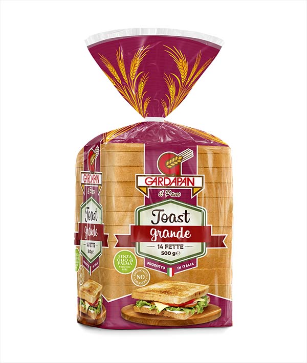 PANE TOAST GRANDE 12X12 FETTE 14 GARDAPAN GR 500