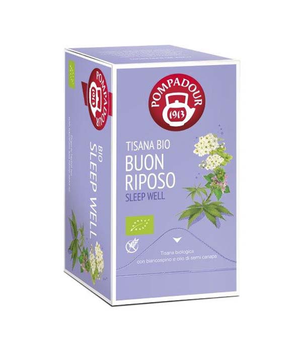 TISANA BIO WELLNESS BUON RIPOSO GR 2 POMPADOUR PZ 20