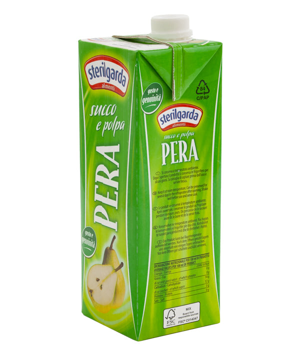 SUCCO E POLPA DI PERA CON TAPPO SQUARE STERILGARDA LT 1