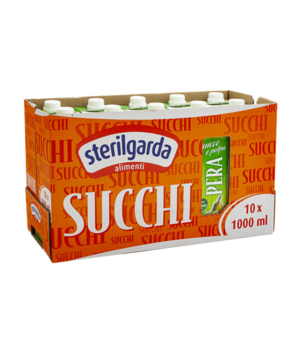 SUCCO E POLPA DI PERA CON TAPPO SQUARE STERILGARDA LT 1