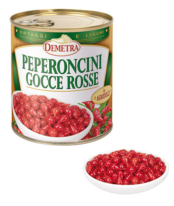 PEPERONCINI GOCCE ROSSE AGRODOLCI DEMETRA GR 793