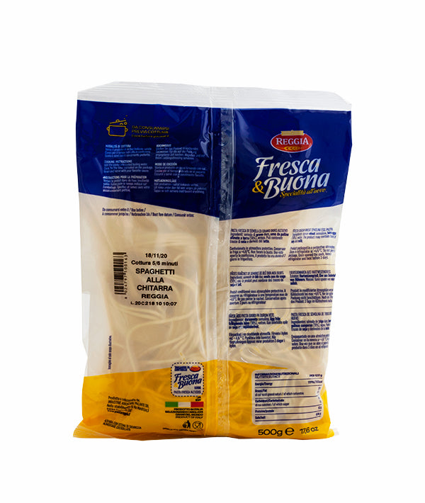 PASTA ALL'UOVO FRESCA SPAGHETTI ALLA CHITARRA REGGIA GR 500