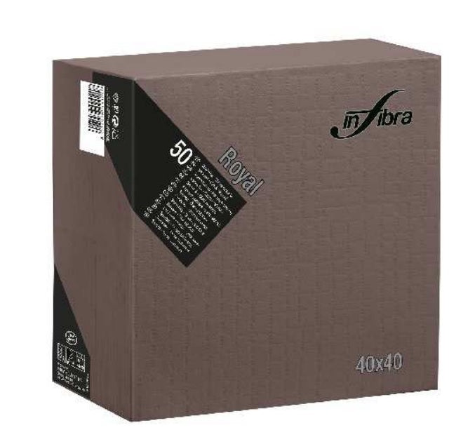 TOVAGLIOLI CACAO 4 VELI ROYAL CM 40X40 INFIBRA PZ 50