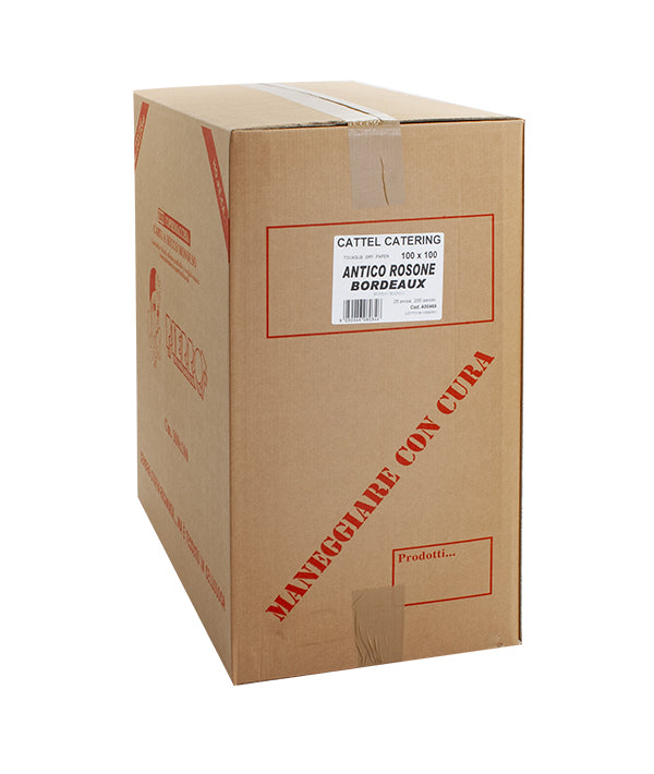 TOVAGLIA CARTA A SECCO DECORO ANTICO ROSONE CM 100X100 PZ 25