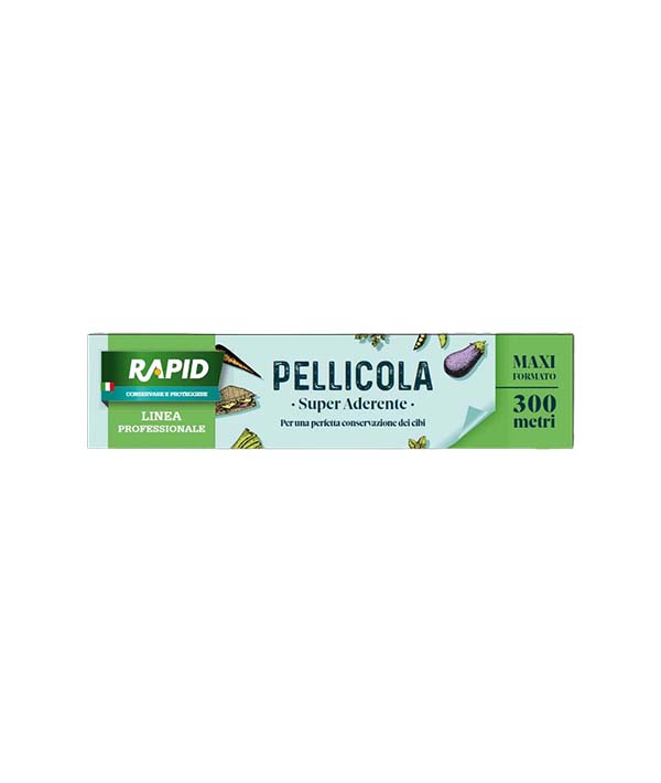 ROTOLO PELLICOLA TRASPARENTE CM 30 ASTUCCIO RAPID MT 300