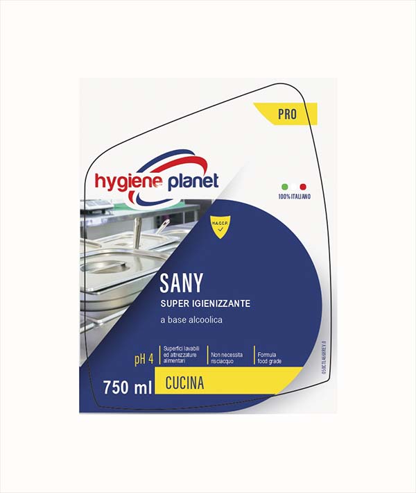 SGRASSATORE ALCOOL SANY SENZA RISCIACQUO HYGIENE PLANET ML 750