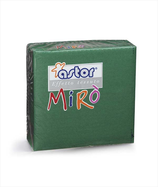 TOVAGLIOLO VERDE 2 VELI GOFFRATO MIRÒ CM 38X38 PZ 40