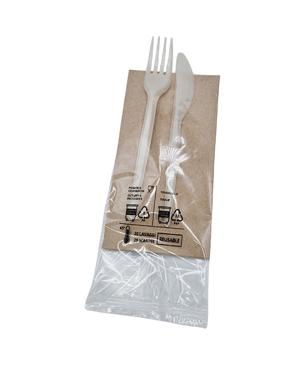 POSATE BIS CON TOVAGLIOLO 1 VELO RIUTILIZZABILE PZ 400