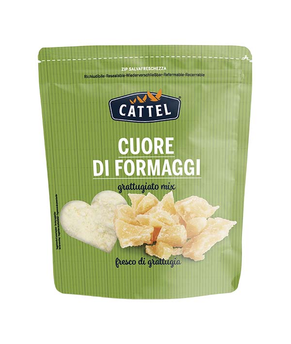FORMAGGIO GRATTUGIATO MIX CUORE DI FORMAGGI BUSTA CATTEL KG 1