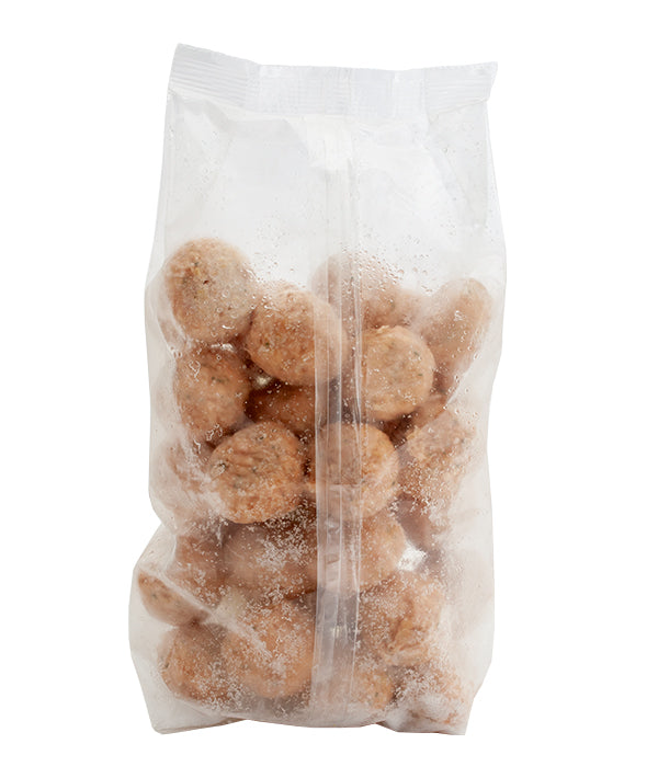 POLPETTE DI POLLO CRUDE PZ 33X30g VALDORA KG 1