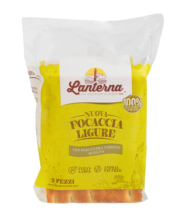 Focaccia ligure a tranci Lanterna.