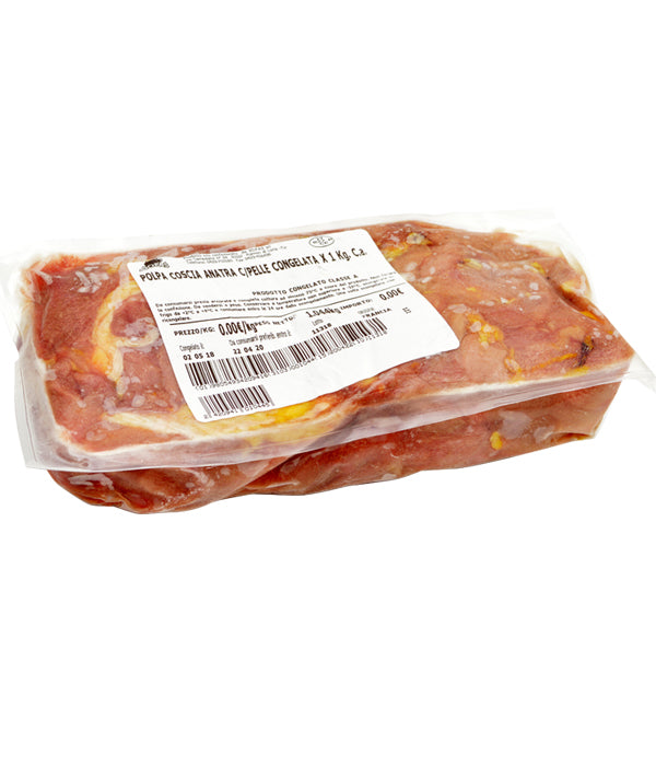 POLPA DI COSCIA DI ANATRA CON PELLE CONGELATA SOTTOVUOTO KG 1