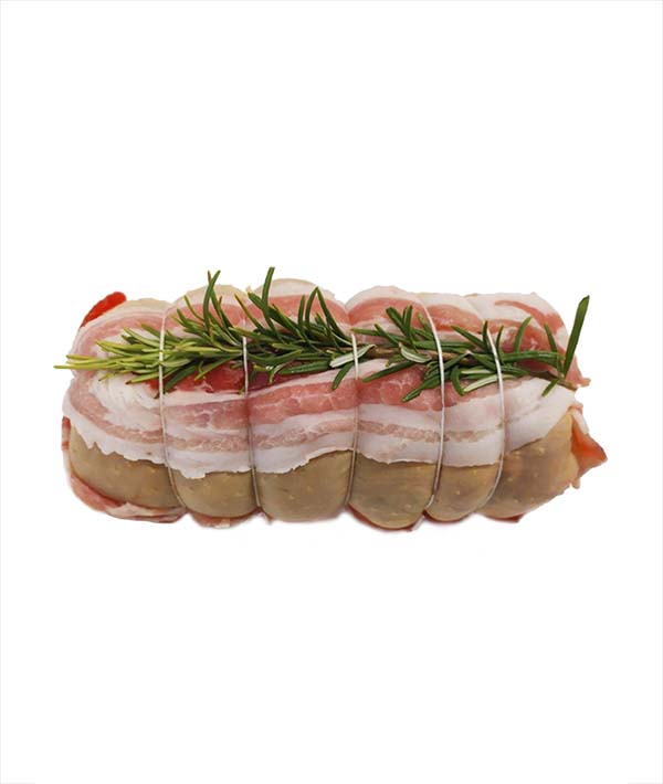 ROTOLO DI CAPPONE RIPIENO AL RADICCHIO CONGELATO KG 2