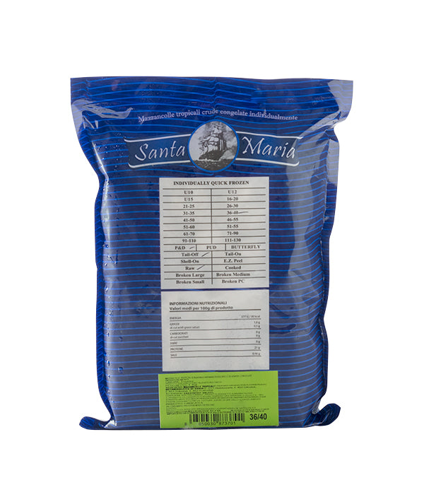 MAZZANCOLLA TROPICALE SENZA GUSCIO ECUADOR 36/40/L IQF OROBLANCO KG 1