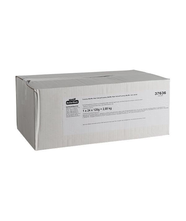 MUFFIN RED VELVET LAMPONI GR 120 BUTTERBACK PZ 24