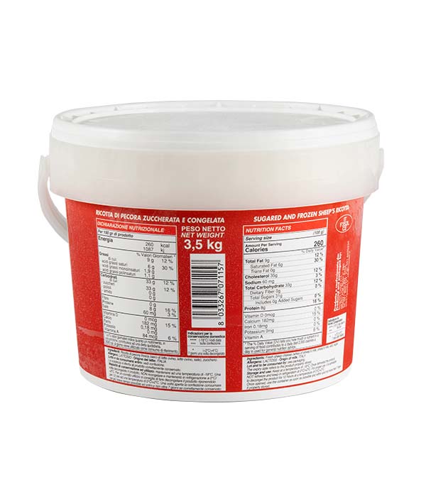 CREMA RICOTTA DI PECORA SECCHIELLO RICOCREAM KG 3,5