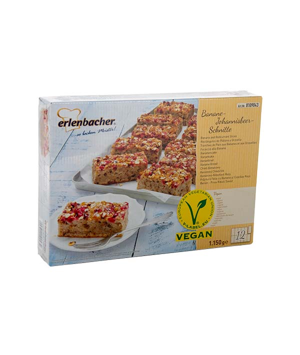 TORTA VEGAN BANANA E RIBES 12 FETTE RETE ERLENBACHER KG 1,15