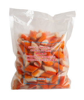 SCAGLIE DI BASTONCINI DI SURIMI INDIVIDUALMENTE SURGELATI kg 1