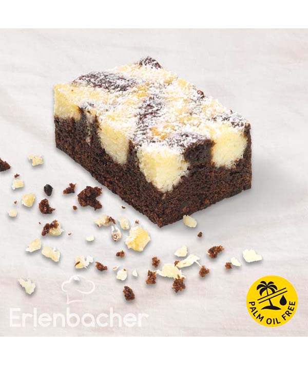 TORTA CIOCCOLATO/COCCO RETTANGOLARE GR 120 ERLENBACHER PZ 20