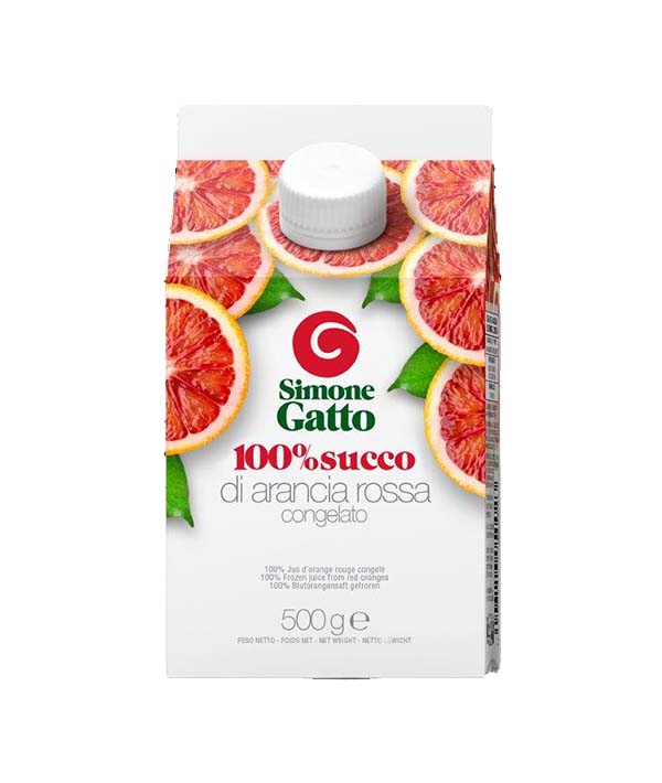 SUCCO DI ARANCIA ROSSA 100% CONGELATO PZ 24 SIMONE GATTO KG 0,5