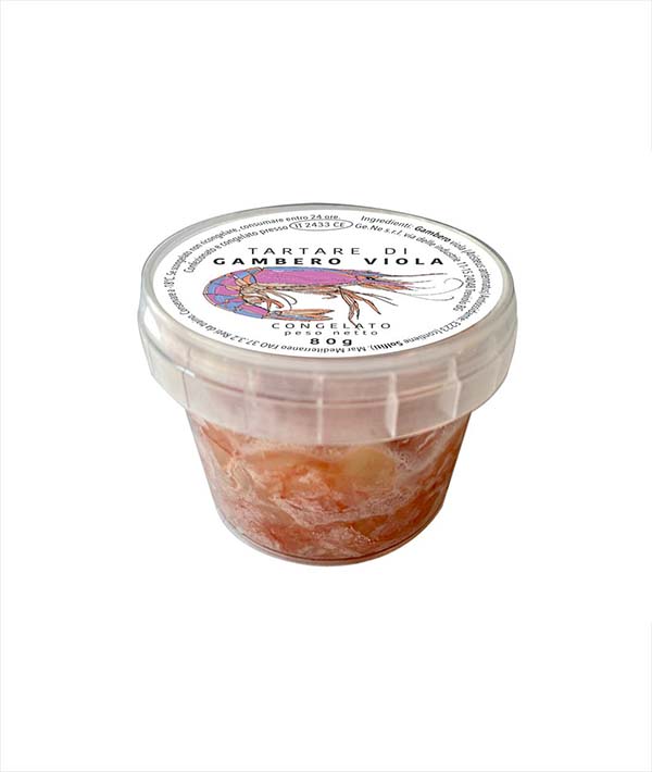 TARTARE DI GAMBERO VIOLA SGUSCIATO E CONGELATO g 80