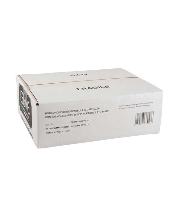 MINI MOZZARELLA IN CARROZZA SALMONE/NERO SEPPIA PZ 20 KG 1