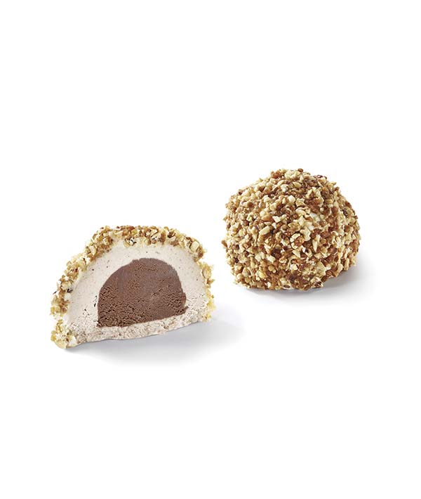 SFERA PRALINATA CON CUORE DI CIOCCOLATO GR 75 PZ 12