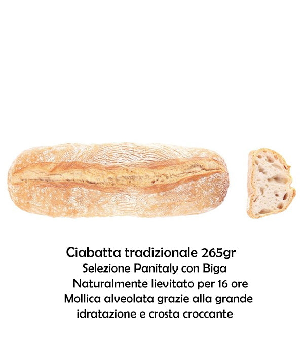 CIABATTA TRADIZIONALE PRECOTTA GR 265 PANITALY PZ 10