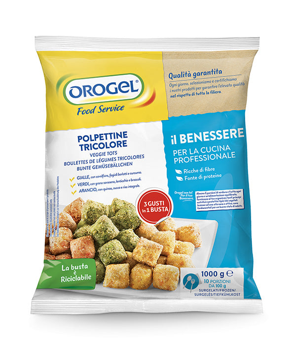 POLPETTINE TRICOLORE BENESSERE PREFRITTE OROGEL KG 1