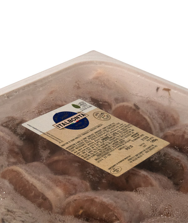 FAGOTTINI SUINO PANCETTA/FORMAGGIO/RADICCHIO GR 70 PZ 20