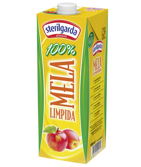 SUCCO DI MELA LIMPIDA 100% CON TAPPO STERILGARDA LT 1