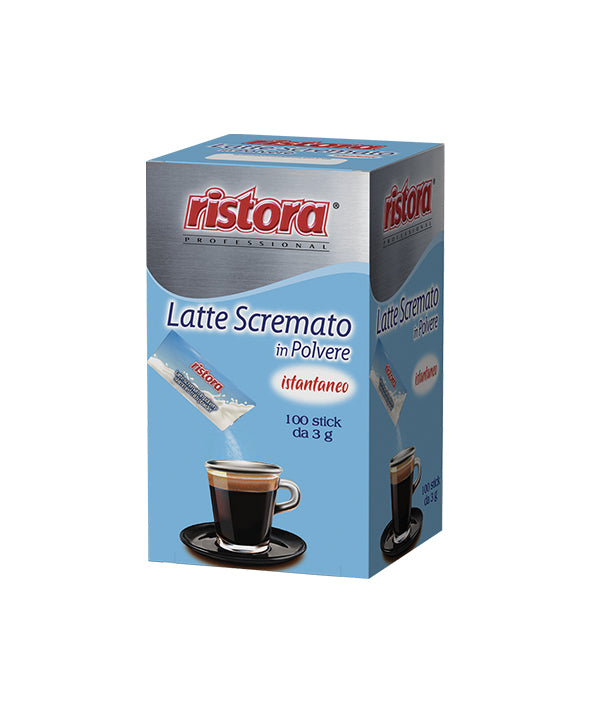 LATTE SCREMATO IN POLVERE ISTANTANEO GR 3 STICK RISTORA PZ 100