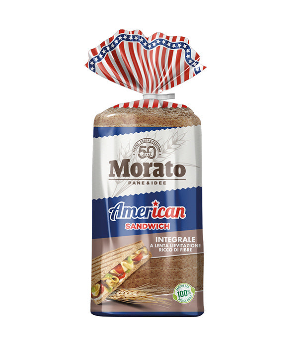 PANE SANDWICH INTEGRALE 10 MM 14 FETTE CM 12X12 MORATO GR 600