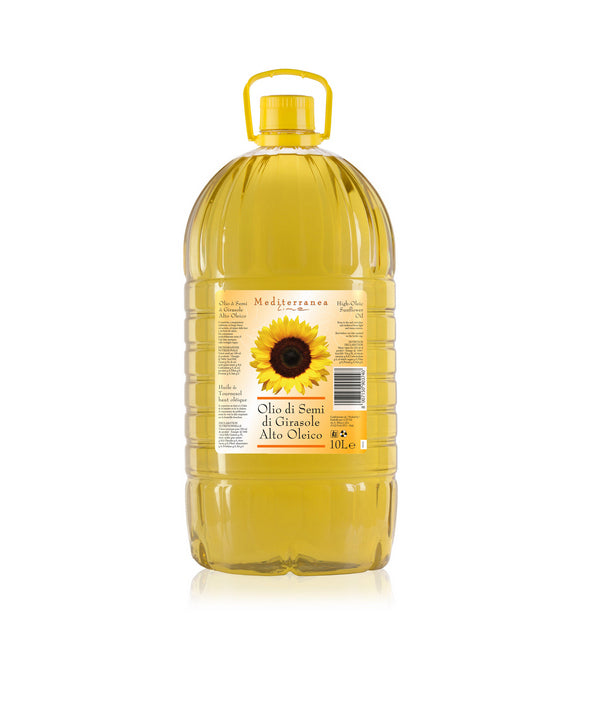 OLIO DI SEMI DI GIRASOLE ALTO OLEICO MEDITERRANEA LINE PET LT 10