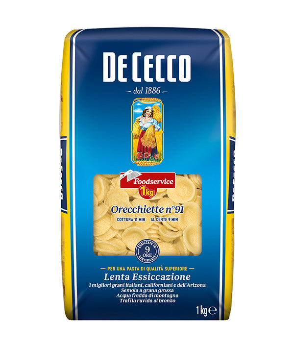 PASTA DE CECCO SEMOLA 91 ORECCHIETTE FOOD SERVICE KG 1