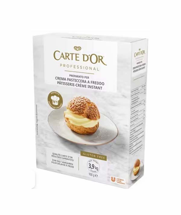 PREPARATO PER CREMA PASTICCERA FREDDO SENZA GLUTINE
CARTE D'OR GR 900