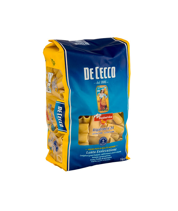 PASTA DE CECCO SEMOLA 24 RIGATONI FOOD SERVICE KG 1