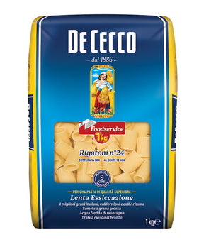 PASTA DE CECCO SEMOLA 24 RIGATONI FOOD SERVICE KG 1